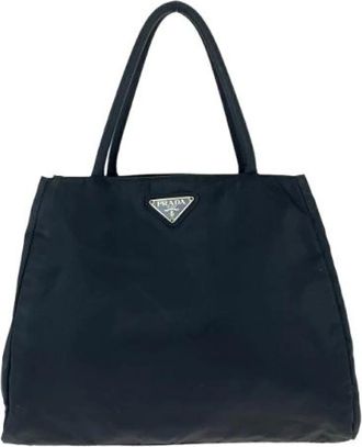 Prada Pre-owned Tote Bags, female, Blue, Size: ONE SIZE Pre-owned Nylon prada-bags