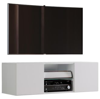 ebuy24 Ebuy24 - Muebles Tv Vcm Tablero De Pared Colgante Lowboard Dimensiones 40 X An. 115 X T. 36 Cm Gabinete De Pared - Jusa (blanco)