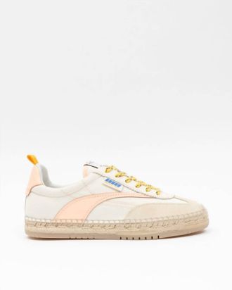 Oncept Womens St Tropez Leather Sneaker In Electric Sand