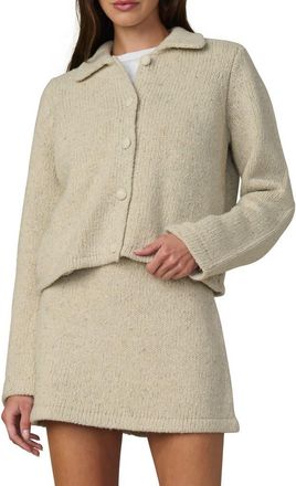 Joe's The Lennon Wool Blend Collared Cardigan in Stone Marl at Nordstrom, Size X-Small
