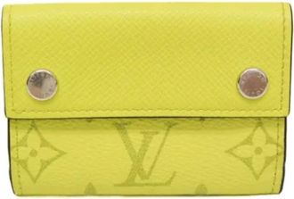 Louis Vuitton Vintage, unisex, Geel, ONE Size, Pre-owned Stoffen Portemonnee