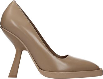 Ferragamo Anser D&eacute;collet&eacute; Damens Beiges Leder