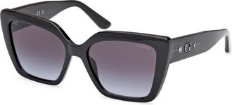 Guess Stijlvolle Zonnebril - Dames - Zonnebrillen - Zwart - 55 MM - Accessoires