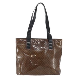 Celine Vintage Macadam Canvas Brown Plastic Backpack Bag (Pre-Owned)
