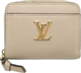 Louis Vuitton Beige Leather Coin Purse/Coin Case (Pre-Owned)
