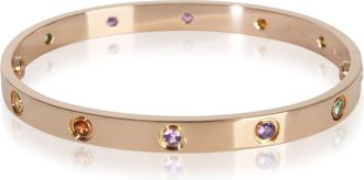 Cartier Pre-Owned Cartier Rose Gold Rainbow Gemstone Love Bracelet