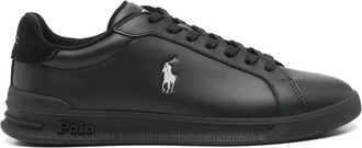 Polo Ralph Lauren Heritage Court II Sneakers - Heren - Sneakers - Zwart - 45 EU - Leer - Schoenen