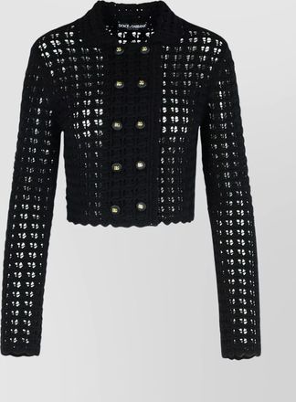 Dolce & Gabbana wool jacket scalloped edges button detailing
