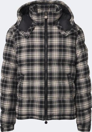 Moncler Airor checked cotton flannel down jacket