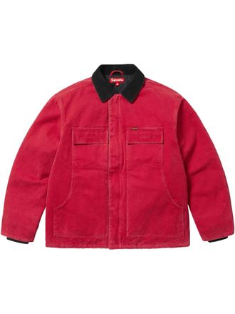 SUPREME Giacca in tela Old English SS 25 - Red - Rosso