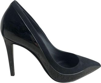 Ferragamo Black Patent Leather Court Heels Size 37.5