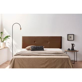 Moonia Cabecero Tapizado Alma Polipiel 130x50x5 Cm - Marr&oacute;n Moonia