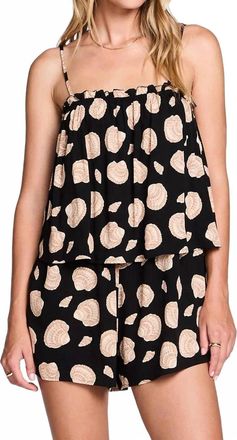 Saltwater Luxe Bristol Polka Dots Romper In Black