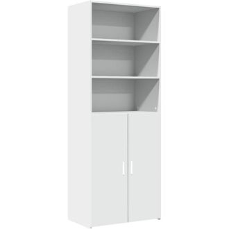 vidaXL Vidaxl - Aparador Alto Madera De Ingenier&iacute;a Blanco 70x42,5x185 Cm