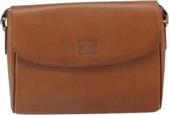 Burberry Pre-owned Leren Crossbody Schoudertas - Dames - Vintage Schoudertas - Bruin - ONE Size - Leer - Vintage