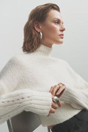 Anthropologie By Anthropologie Amaya Cashmere Wool Cinched Sweater