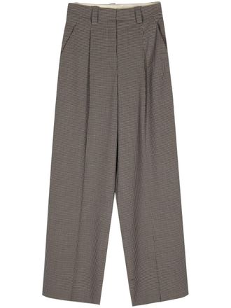 Alysi Womens Wool Blend Wide-leg Trousers - Grey - Size EU 38 (Womens)