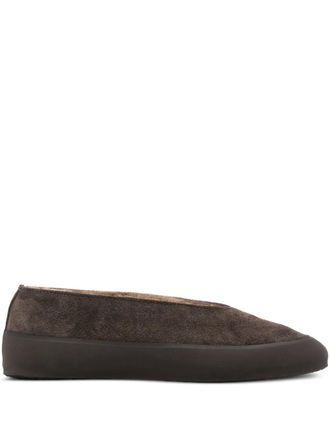Le Monde Beryl Apres Ski shearling ballet flats - Brown