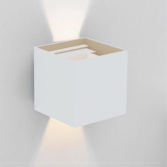 Forlight Forlight Axis Square - 2 Apliques De Pared Iluminaci&oacute;n Led Exterior Para Terrazas, Jardines Y Balcones On/off 3000k En Sofisticado Color Blanco