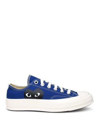 Comme Des Gar&ccedil;ons Blue Canvas Sneakers