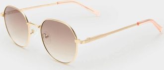 Le Specs Womens Odyssey Frame Sunglasses In Gold