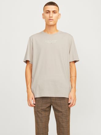 Jack & Jones Rundhalsshirt JACK & JONES JPRBLUARCHIE TEE CREW NECK, Herren, Gr. XS, gelb (moonbeam), Single Jersey, Obermaterial: 100% Baumwolle, bedruckt, normal 