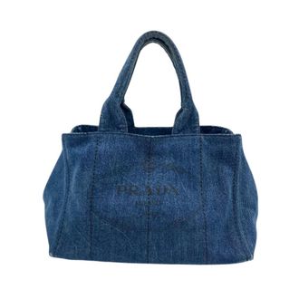 Prada Pre-owned Handbags, female, Blue, Size: ONE SIZE Pre-owned Canvas prada-bags