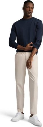 Onia Fine Cotton Knit Long Sleeve Crewneck Sweater in Midnight at Nordstrom, Size X-Large