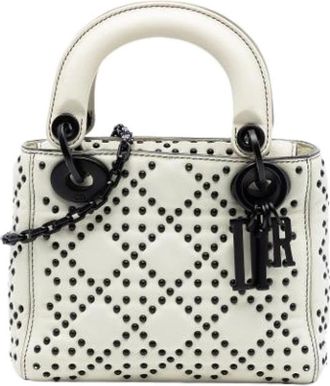 Dior Pre-owned Lady Satchel - Dames - Vintage Handtas - Wit - ONE Size - Leer - Vintage