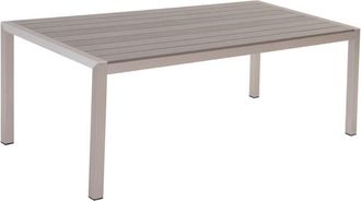 Beliani Beliani - Garden Dining Table for 6 People Aluminium 180 x 90 cm Grey Vernio