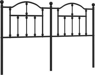 vidaXL Cabecero de metal negro 150 cm Vidaxl