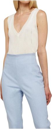 Genny Truien - Dames - Tops zonder mouwen - Wit - 2XS - Tops