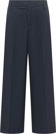 Kenzo Blue Relaxed Pleated Pants
