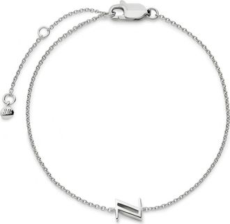 Monica Vinader Initial Pendant Bracelet in Sterling Silver Z at Nordstrom