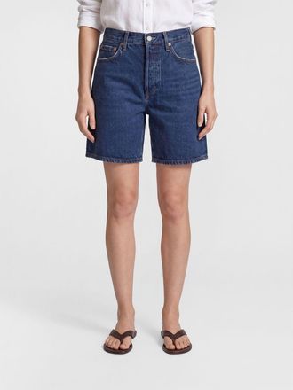 A Gold E Shorts di jeans a vita alta in denim di cotone riciclato
