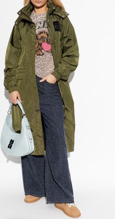 Ganni Loose-fit Parka With Hood, Womens, Green