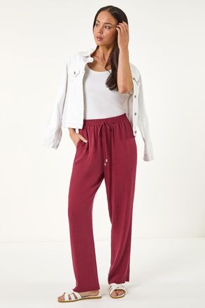 Roman Linen Mix Tie Waist Trousers