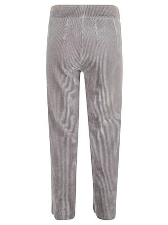 Avenue Montaigne Corduroy Cropped Trousers - Gray