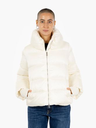 Add Piumino corto con collo alto rice