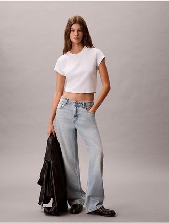 Calvin Klein Jeans Calvin Klein Womens 90s Straight Lightweight Jeans - Blue - 25W x RL