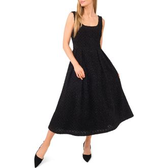 Ted Baker Sequin Grid Midi Dress in Rich Black at Nordstrom Rack, Size 10
