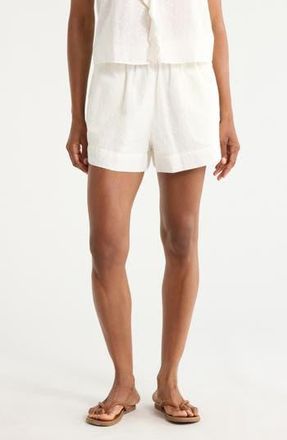 Melrose and Market Cotton Eyelet Shorts in Ivory Egret at Nordstrom Rack, Size Xx-Large