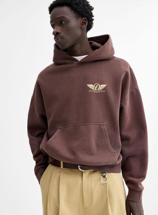 Djab Mens Peachskin graphic hoodie Oversized fit