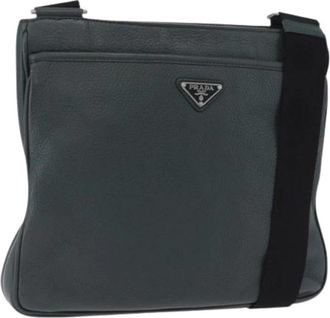 Prada Pre-owned Vintage Schoudertas - Dames - Vintage Schoudertas - Groen - ONE Size - Leer - Vintage