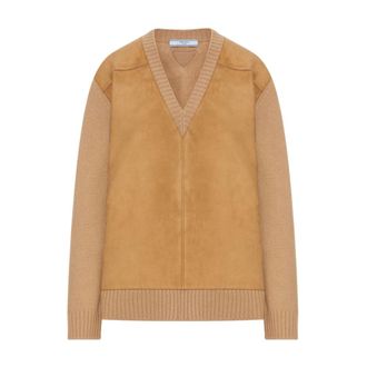 Prada Mujer, Jerseys, Marr&oacute;n, Talla: L