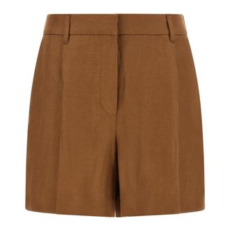 Brunello Cucinelli Sartorial Shorts - female - Brunello Cucinelli - Short Shorts - Brown - M - Shorts