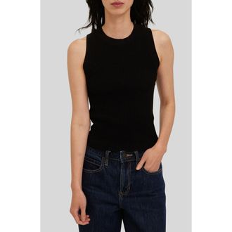 Project Social T Player Rib Racerback Tank in Black at Nordstrom, Size X-Small