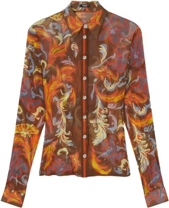 Versace Exotic Barocco Shirt - Womens - Polyester