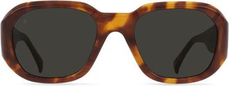 Raen Optics Zouk Gradient Polarized Square Sunglasses in Oso Tortoise/Monsoon at Nordstrom