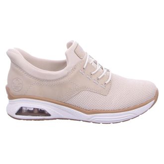 Rieker M5665 Lowtop Sneaker - Dames - Schoenen - Beige - Maat: 38 EU Synthetisch